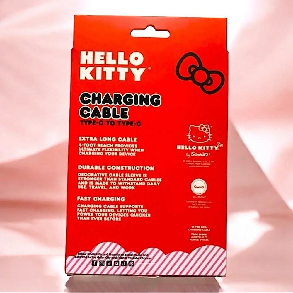 🎀 Hello Kitty - Charging Cable - Type C - 4 feet
